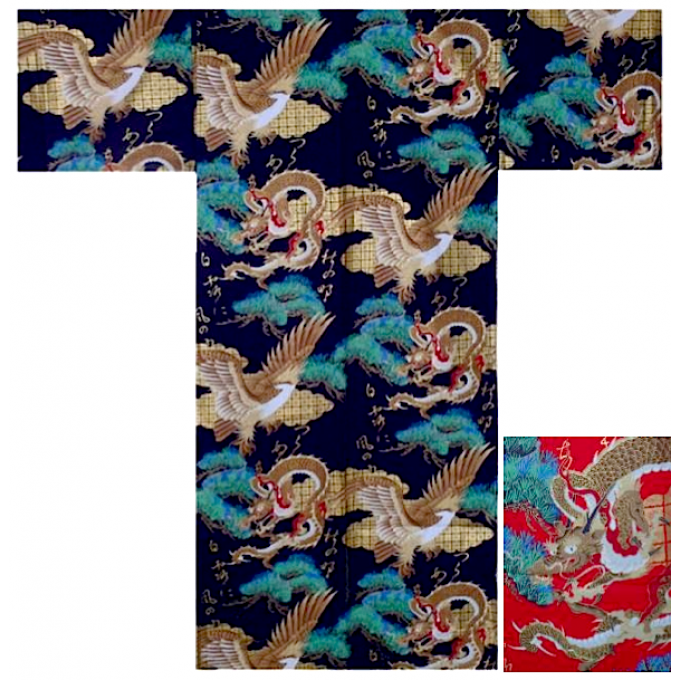 Kimono japonais Ryu To washi coton homme "Made in Japan