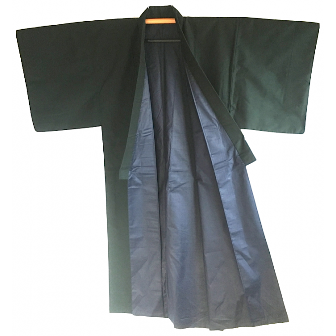 Set Antique kimono japonais soie noire homme