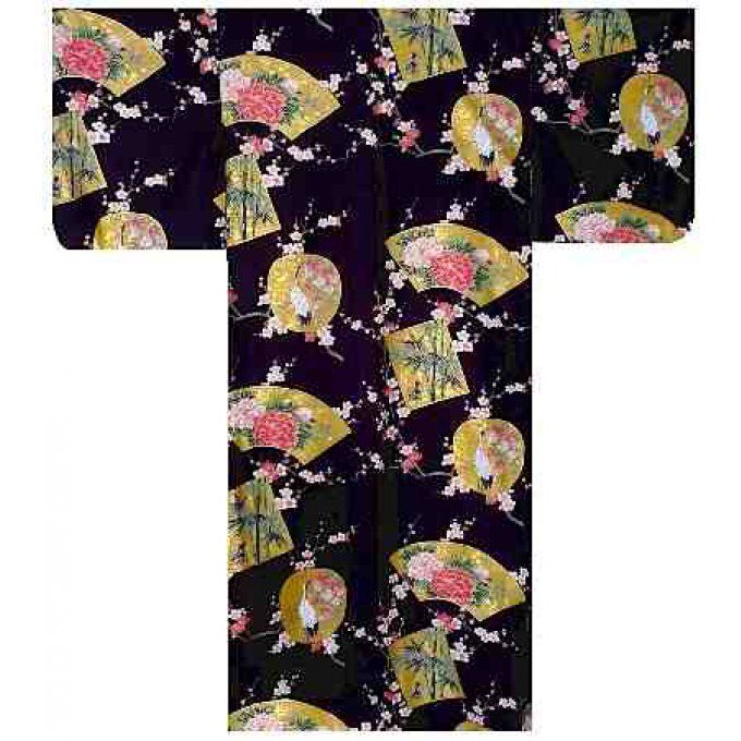 Kimono japonais Kin Tsuru coton femme "Made in Japan"