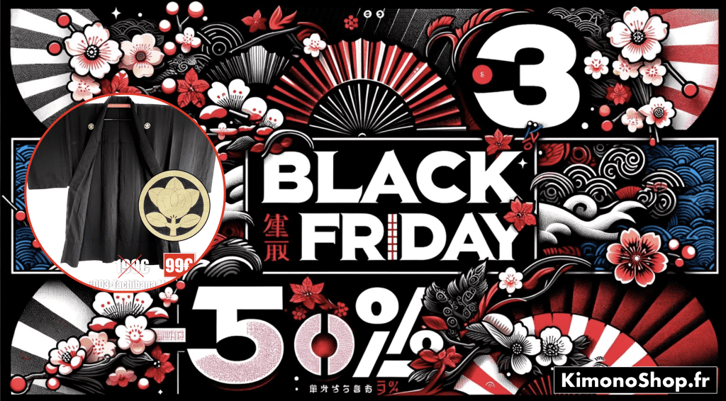 "Black Friday Japon : Économisez 33-55% sur Kimonos Homme et Haoris Artisanaux