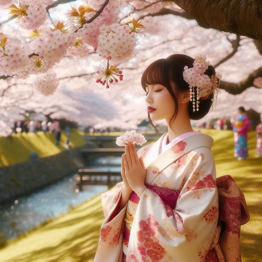 Kimono japonais traditionnel femme