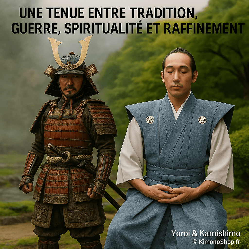 Tenue Samouraï :Yoroi , Kamishimo, Haori et Kimono Japonais Montsuki