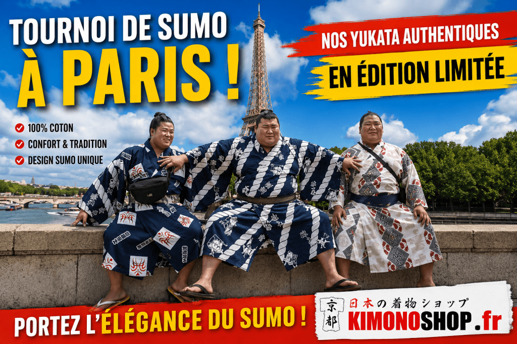 Tournoi de Sumo à Paris : histoire du sumo japonais et yukata homme Made in Japan