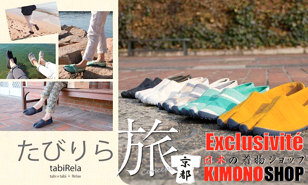 Introuvable ailleur Luxe chaussure japonaise minimaliste d'été Jikatabi TabiRela "HandMade in Kurashiki Japan"