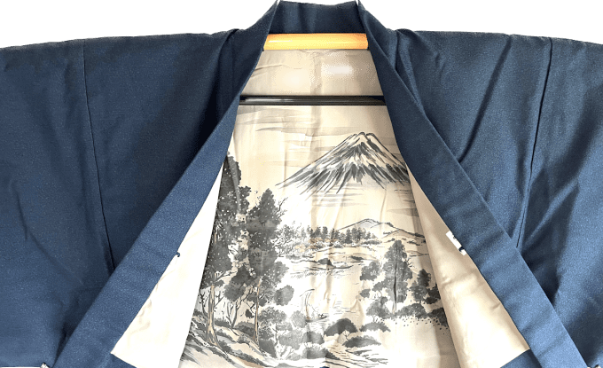 Antique Haori Tsumugi homme - FujiSan no Keshiki 2