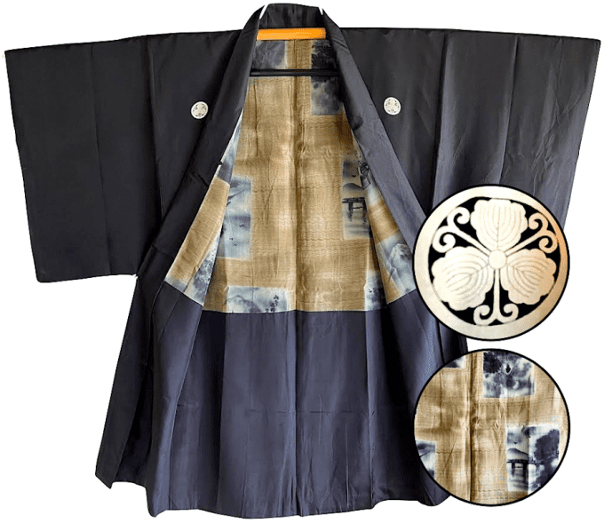 Antique Haori homme - Nihon Tabi Keshiki No Omoide -Souvenirs des paysages du voyage au Japon