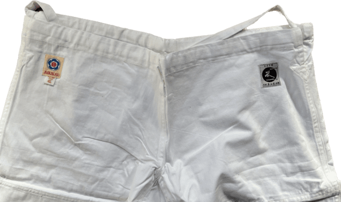 Pantalon Aikido coton blanchi Aikikai Tozando Taille 4L