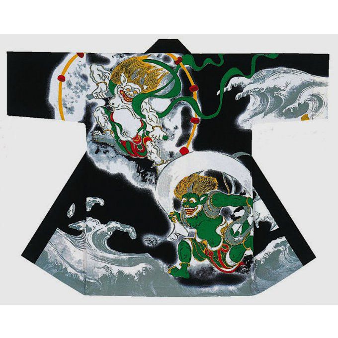 Kimono Happi Nagai Yosakoi Fujin Rajin coton