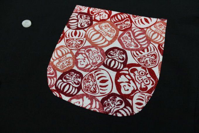 Chemise japonaise KoiGuchi Daruma rouge