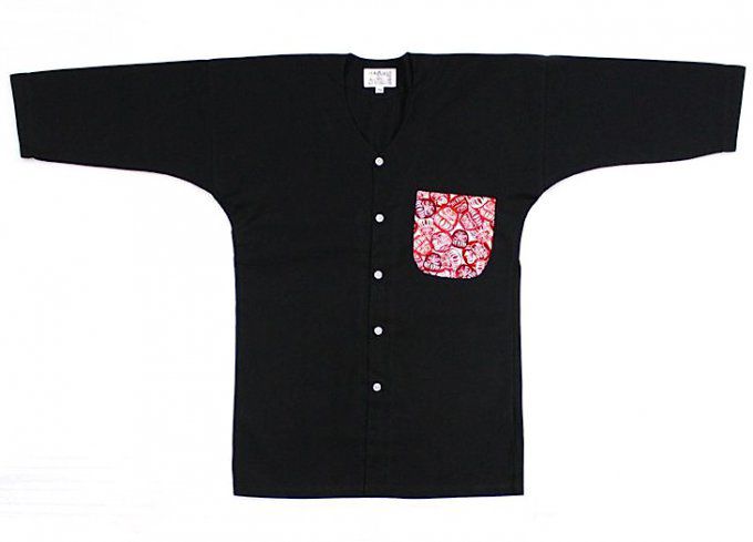 Chemise japonaise KoiGuchi Daruma rouge