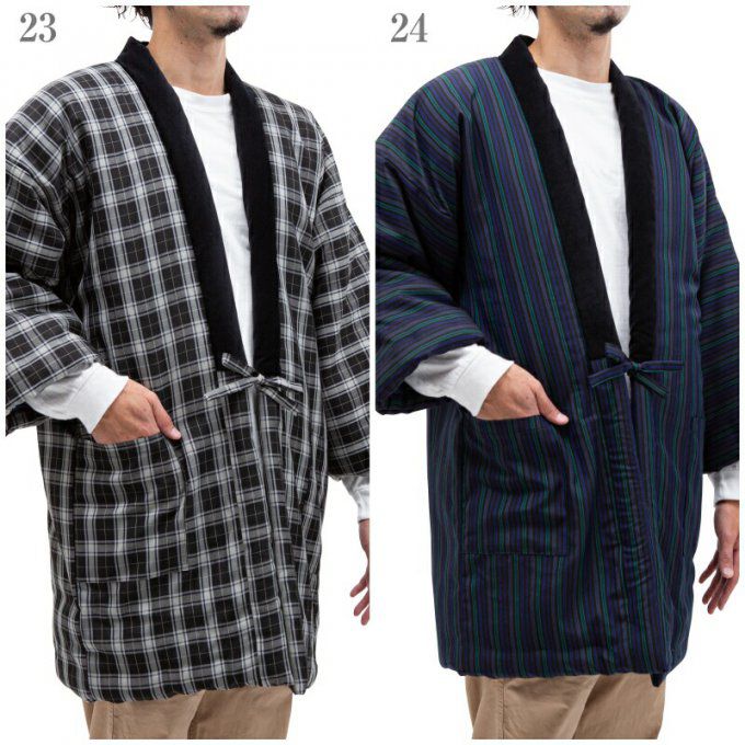 Veste Kimono Hanten Strip hiver  12 modèles au choix Made in Japan 