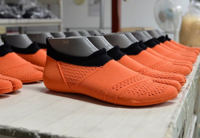 Chaussure japonaise Jikatabi Hitoe orange Multi-Sport Fitness taille 26cm 41 "Made in Japan"  