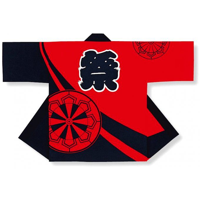 Nouveau veste kimono Happi Rin Matsuri coton rouge