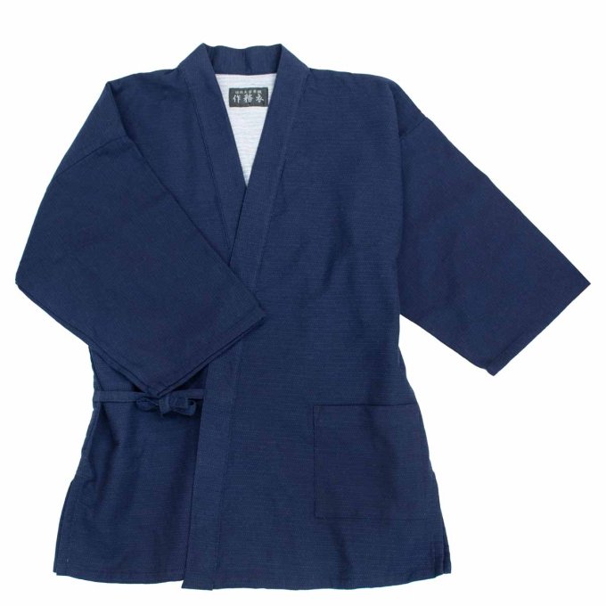 Luxe samue japonais NijuOri coton bleu marine double épaisseur Taille 2L  "Made in japan"  