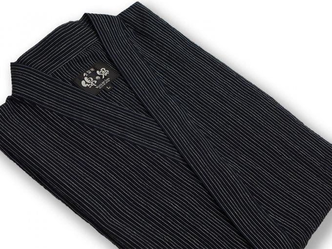 Jinbei Gokuboso shima shiro noir homme "Made in Japan"   