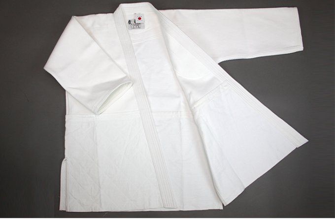 Luxe Veste Aikido Gi coton blanchi Sashiko Double épaisseur [ Do] Tozando Taille 4