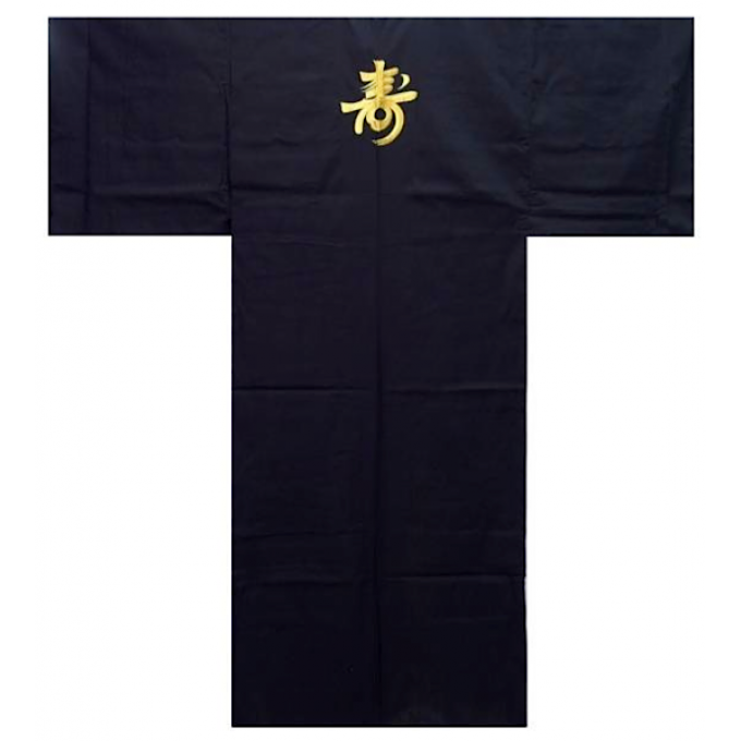 Kimono Kotobuki coton noir homme Taille Kimono "Made in Japan"