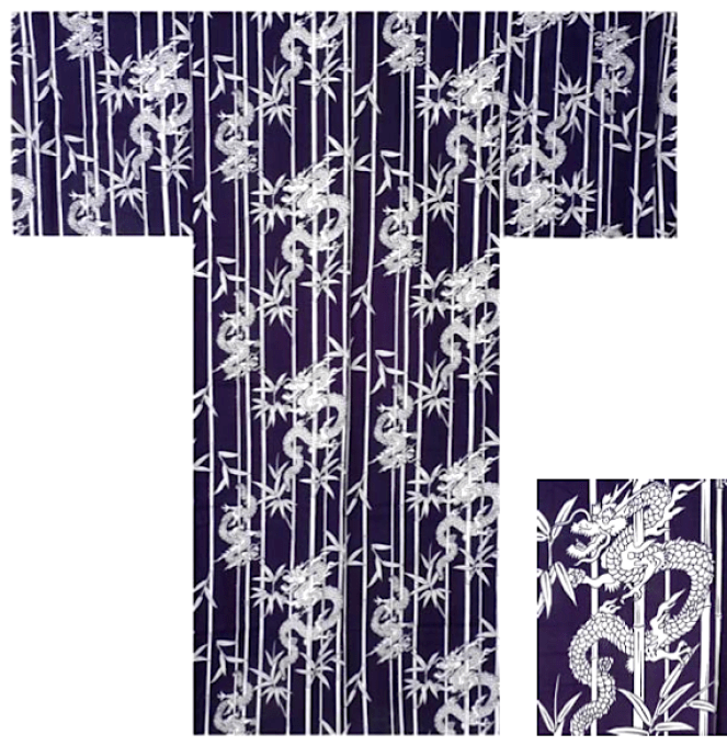Yukata Take Ryu homme Taille  L/60" (170~180cm) Made in Japan