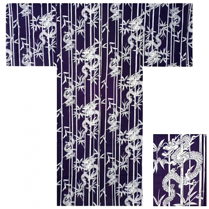 Yukata Take Ryu homme Taille  2L (180~190cm) "Made in Japan"