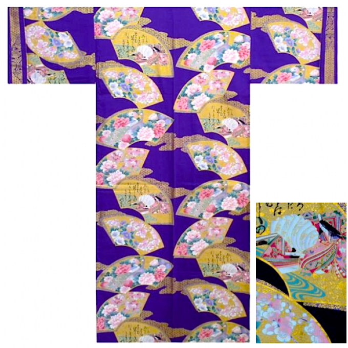 Kimono japonais Sensu Hana coton femme "Made in Japan" 