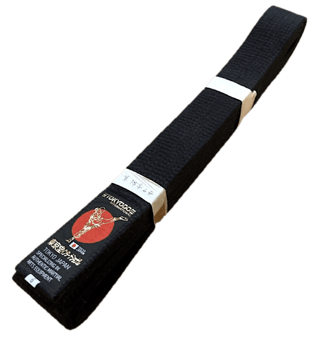 Ceinture noire Karate Tokyodo coton qualité standard - Taille 6 (310 cm)