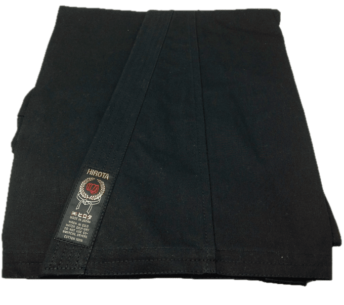 Keikogi japonais Ninjutsu noir Hirota KB-11 – Coton épais | Fabriqué au Japon