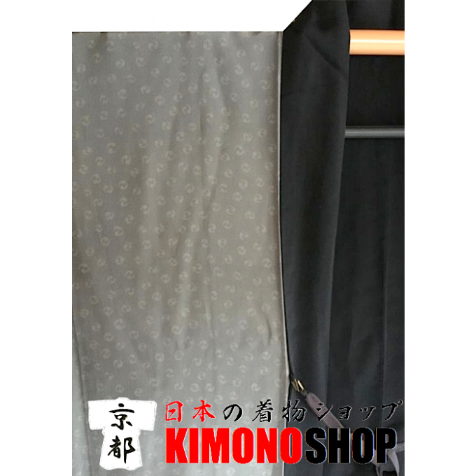 Ancien haori samourai Chushingura soie noire homme "Made in Japan"