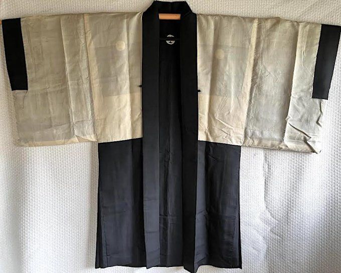 Antique haori homme - Jonque japonaise au clair de lune