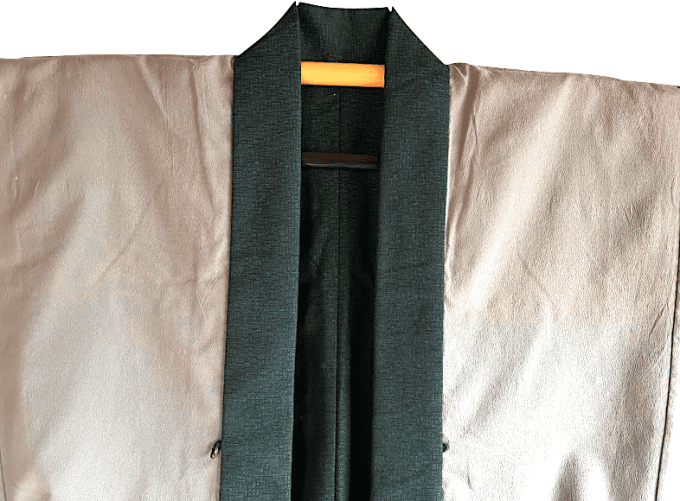 Antique Haori Tsumugi soie bleu indigo Sado homme