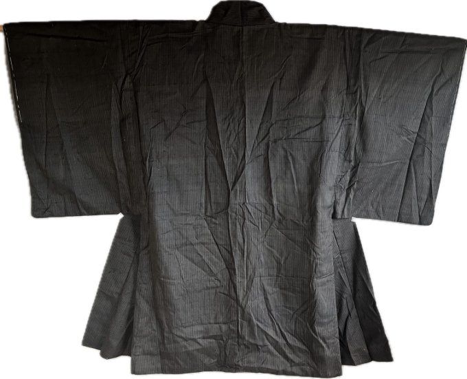 Antique Haori  homme soie marron - Dragon divin