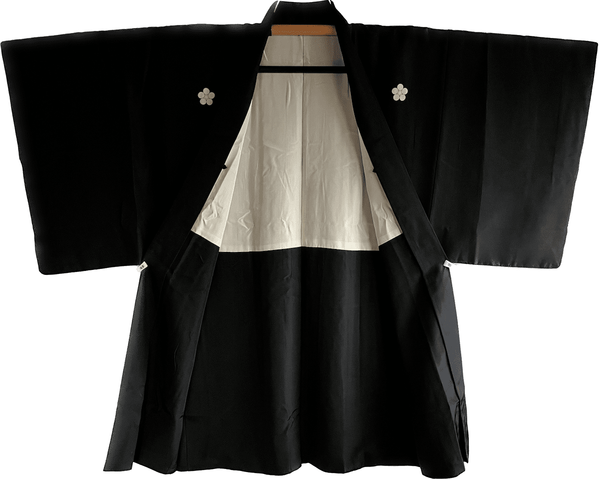 Antique haori japonais homme -  Maruni Umebachi Montsuki - Made in Japan - 03