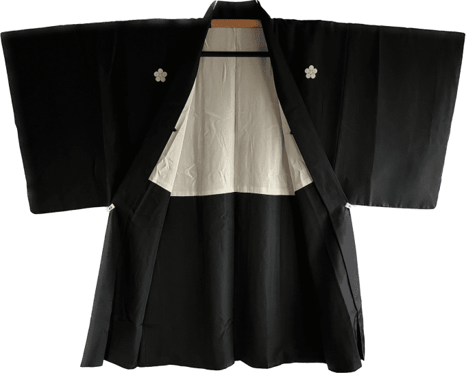 Antique haori japonais homme -  Maruni Umebachi Montsuki - Made in Japan - 03