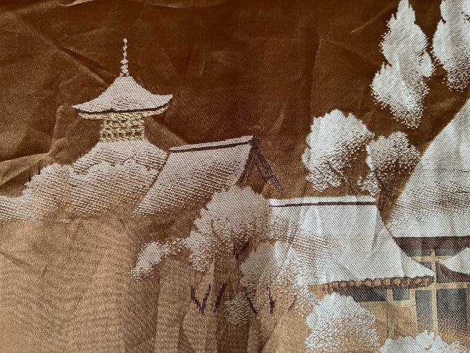 Antique haori japonais homme soie noire Kikkyo Montsuki Kyomizudera Kyoto