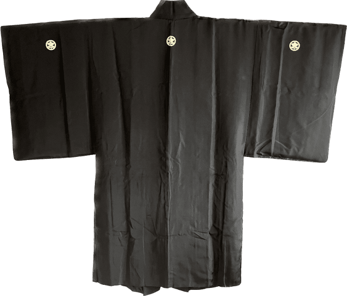 Luxe Antique haori  soie noire Tachibana Montsuki Tigre VS Dragon homme  