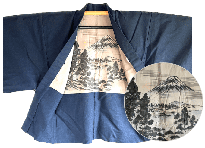 Antique Haori Tsumugi homme - FujiSan no Keshiki 2