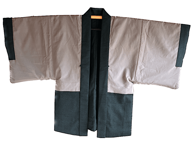 Antique Haori Tsumugi soie bleu indigo Sado homme