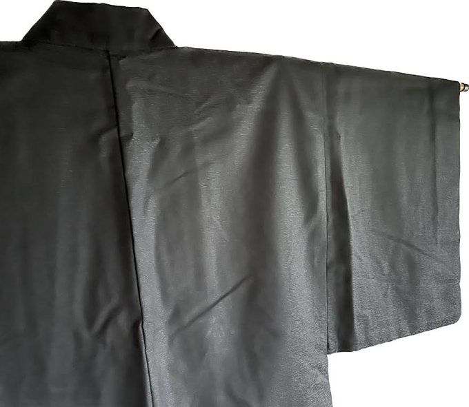 Antique Haori Tsumugi uni bleu nuit homme