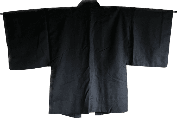 Antique Haori Tsumugi uni bleu nuit homme