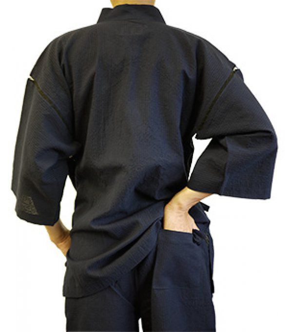 Jinbei Chijimi Ori KonKuroJi homme "Made in Japan" 