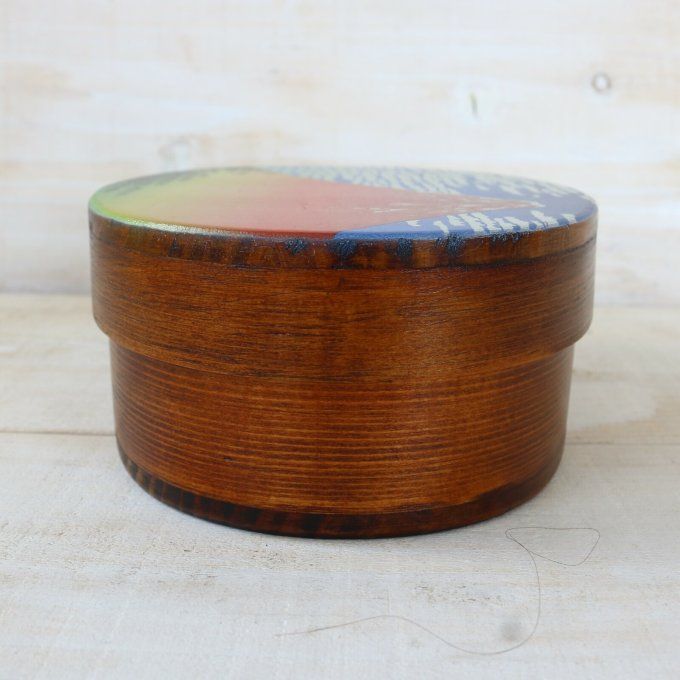 Bento Box Japonaise en Bois – Ukiyo-e « Aka Fuji » Mont Fuji Rouge – 700ml