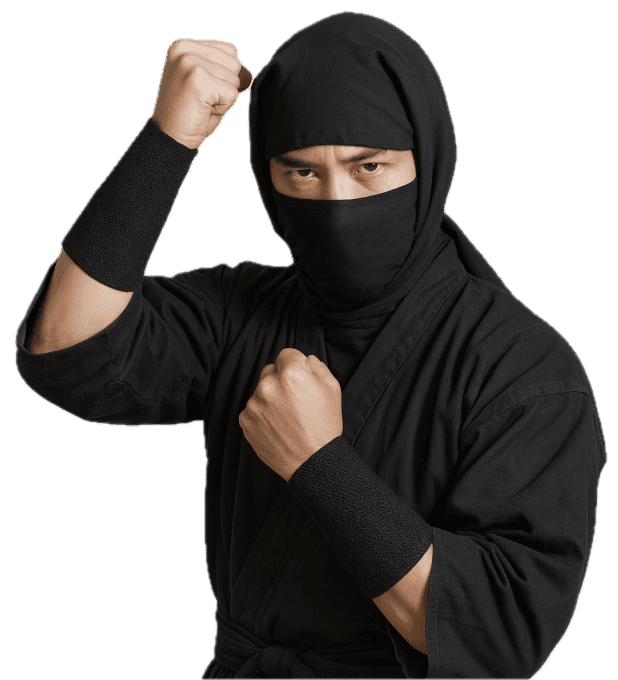 Tekko Ninja en Coton Noir Sashiko – 5 Kohaze