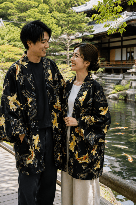 Hanten Traditionnel Japonais Carpe Koi– Made in Japan
