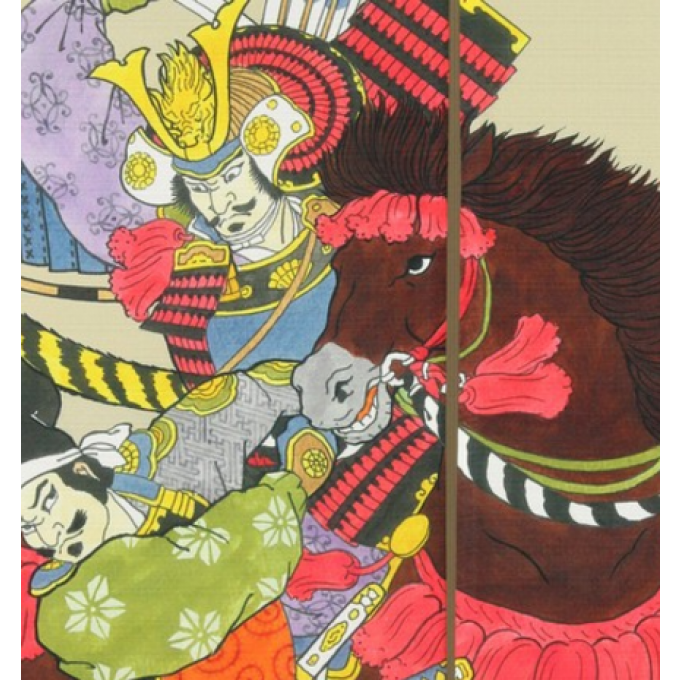 Noren Ukiyoe Samurai Busho Made in Japan  