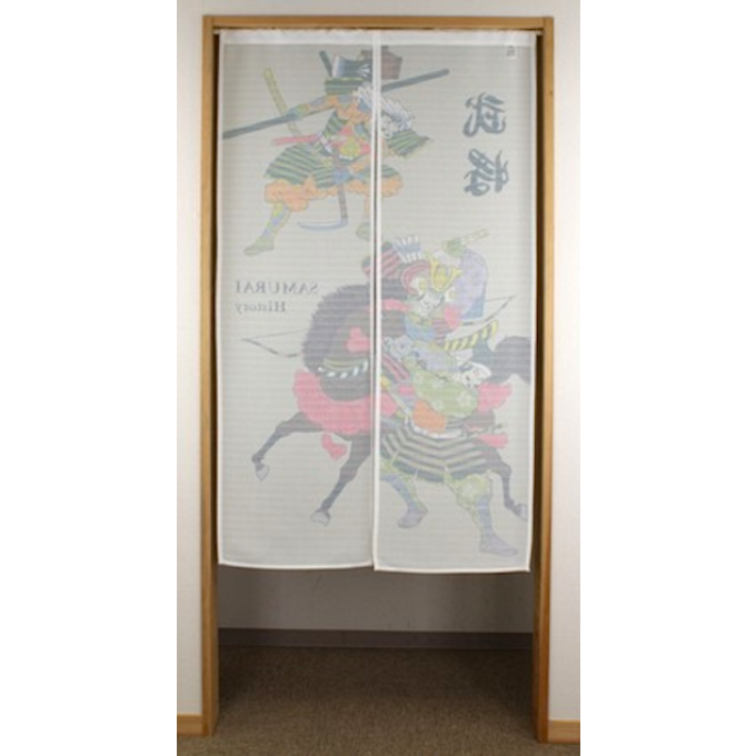 Noren Ukiyoe Samurai Busho Made in Japan  