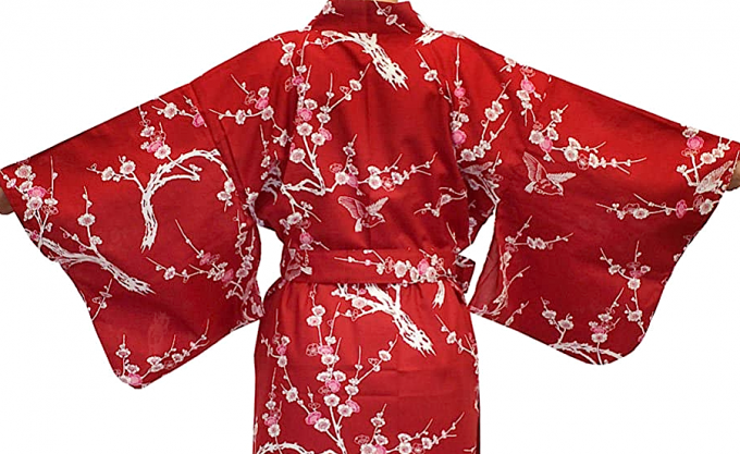 Yukata Ume fleur de prunier femme "Made in Japan" 