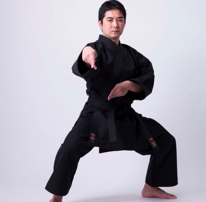 Luxe Ninjutsu / karate Gi Tokaido Sab Kongo noir coton taille 3.5 (155cm) HandMade in Japan