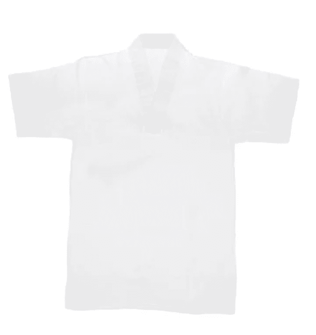 Tee shirt japonais Han Juban blanc Col V homme Fabrication au Japon