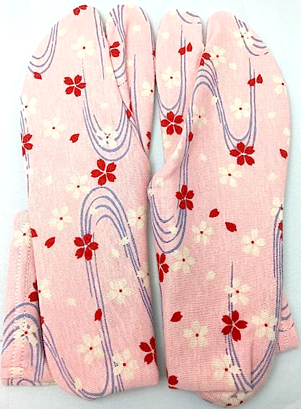 Chaussette Tabi Sakura rose femme "Made in Japan"