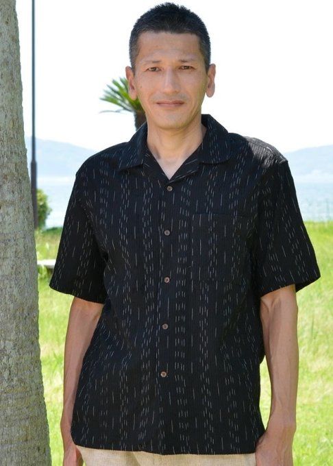 Chemise japonaise homme Kurume Kuroita-jime  Made in Japan  