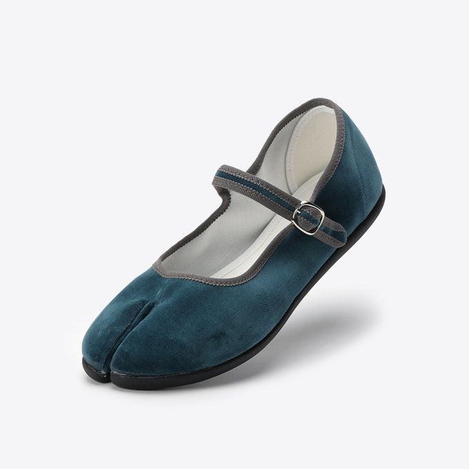 Chaussure Tabi Coppelia Lily bleu orient  Fabrication au Japon 